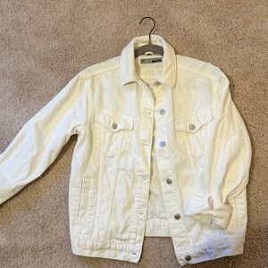 Topshop Moto White Jean Jacket